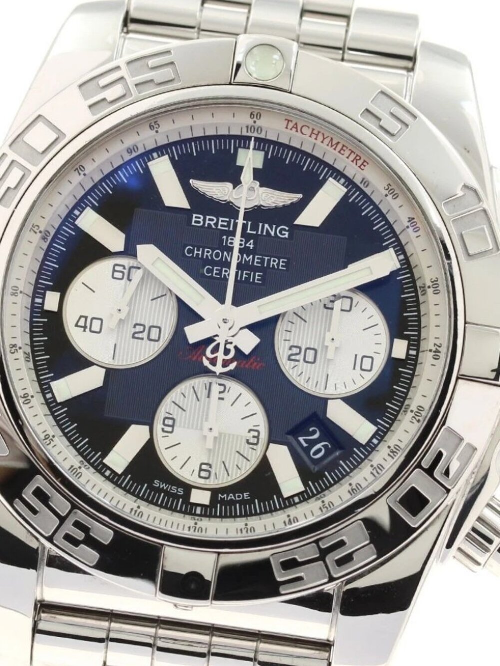 BREITLING Chronomat 44 AB0110 Chronograph black Dial Auto Men's Watch_910694